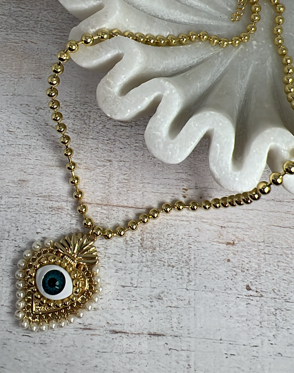 Ojo fortuna necklace