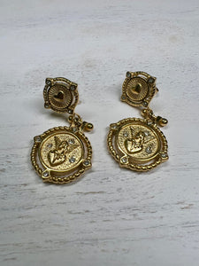 Medalla corazón earrings