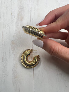 Diamante hollow hoops