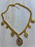 San Miguel Arcángel charm necklace