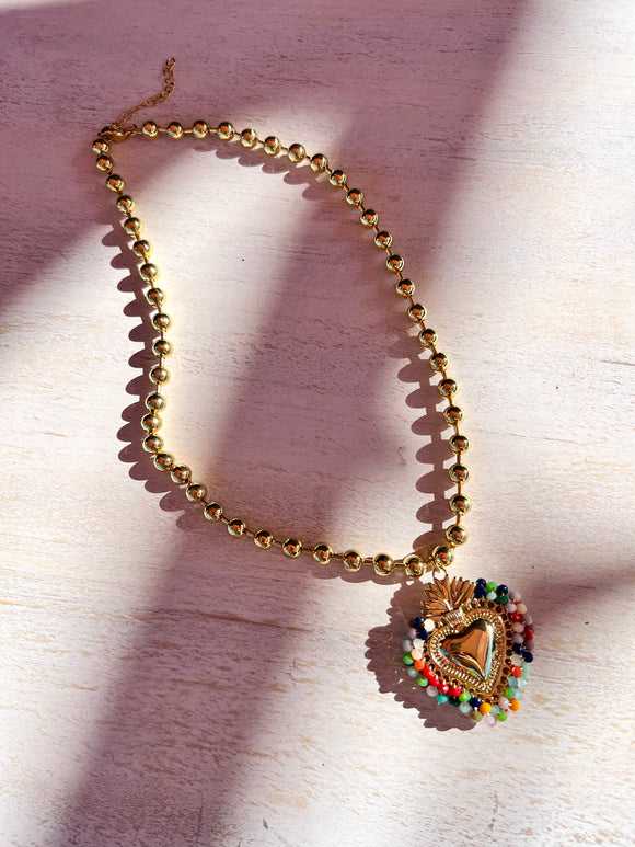 Corazon multi bubble necklace