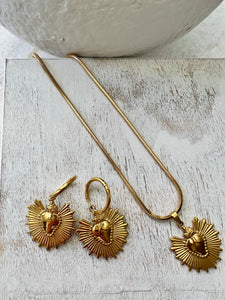 Sagrado corazón necklace/earrings