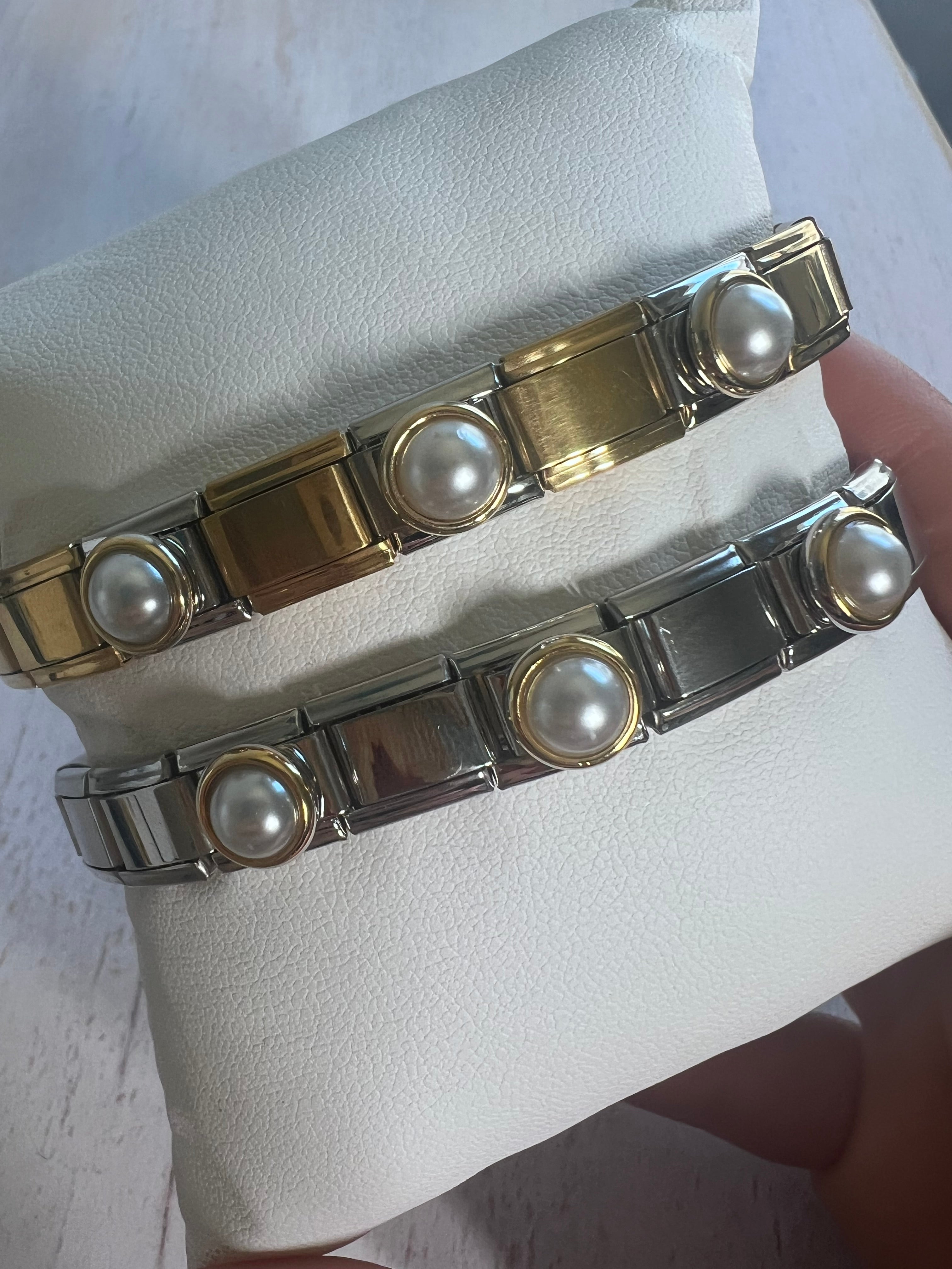 Pearl watch bracelet