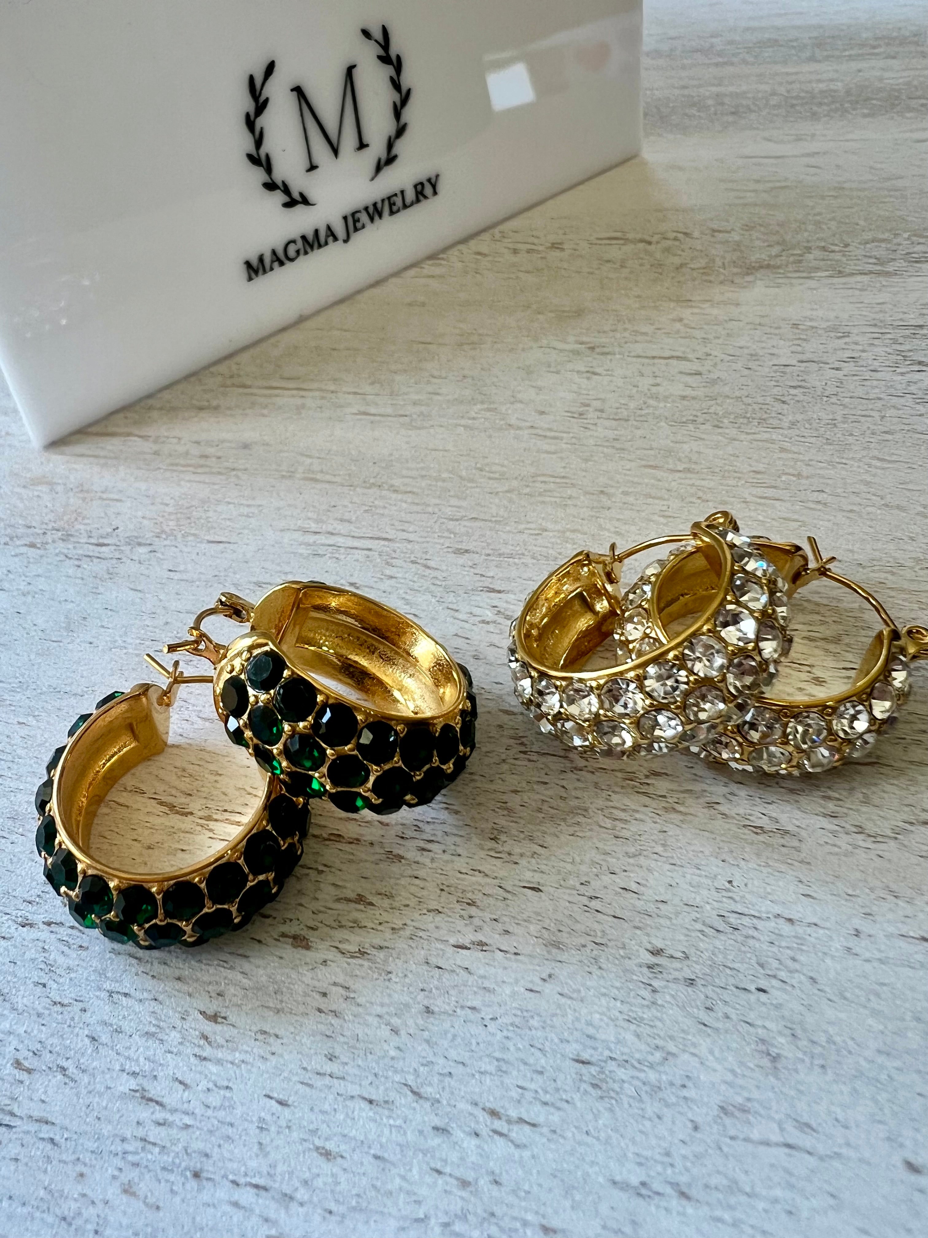 Diamante hoops