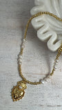 Corazón perla natural necklace