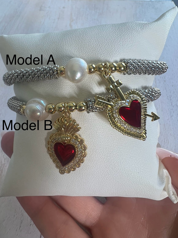 Corazón rojo bracelets