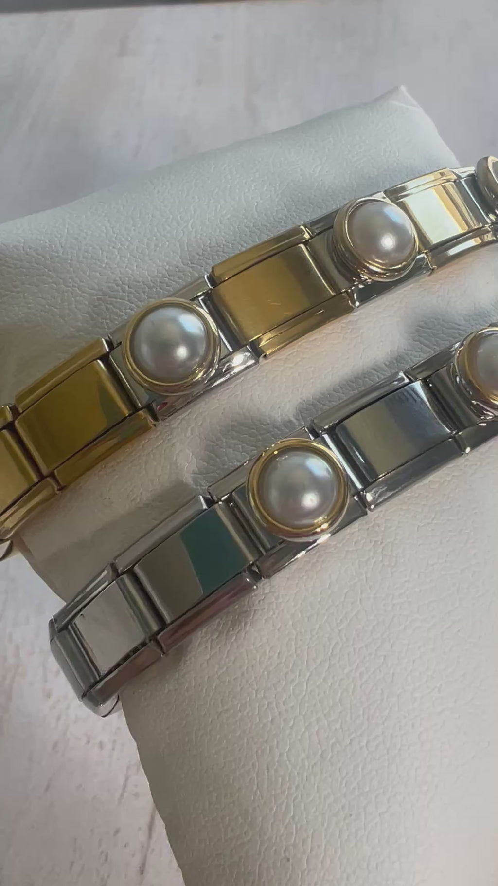 Pearl watch bracelet