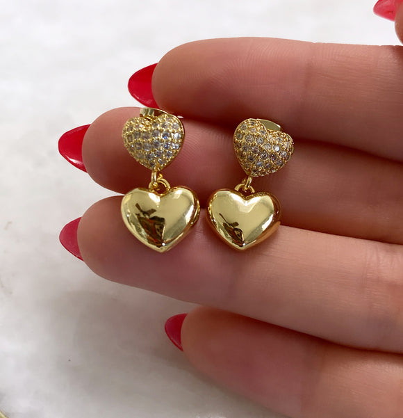 Mini hearts earrings