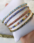 Mini evil eye adjustable bracelets