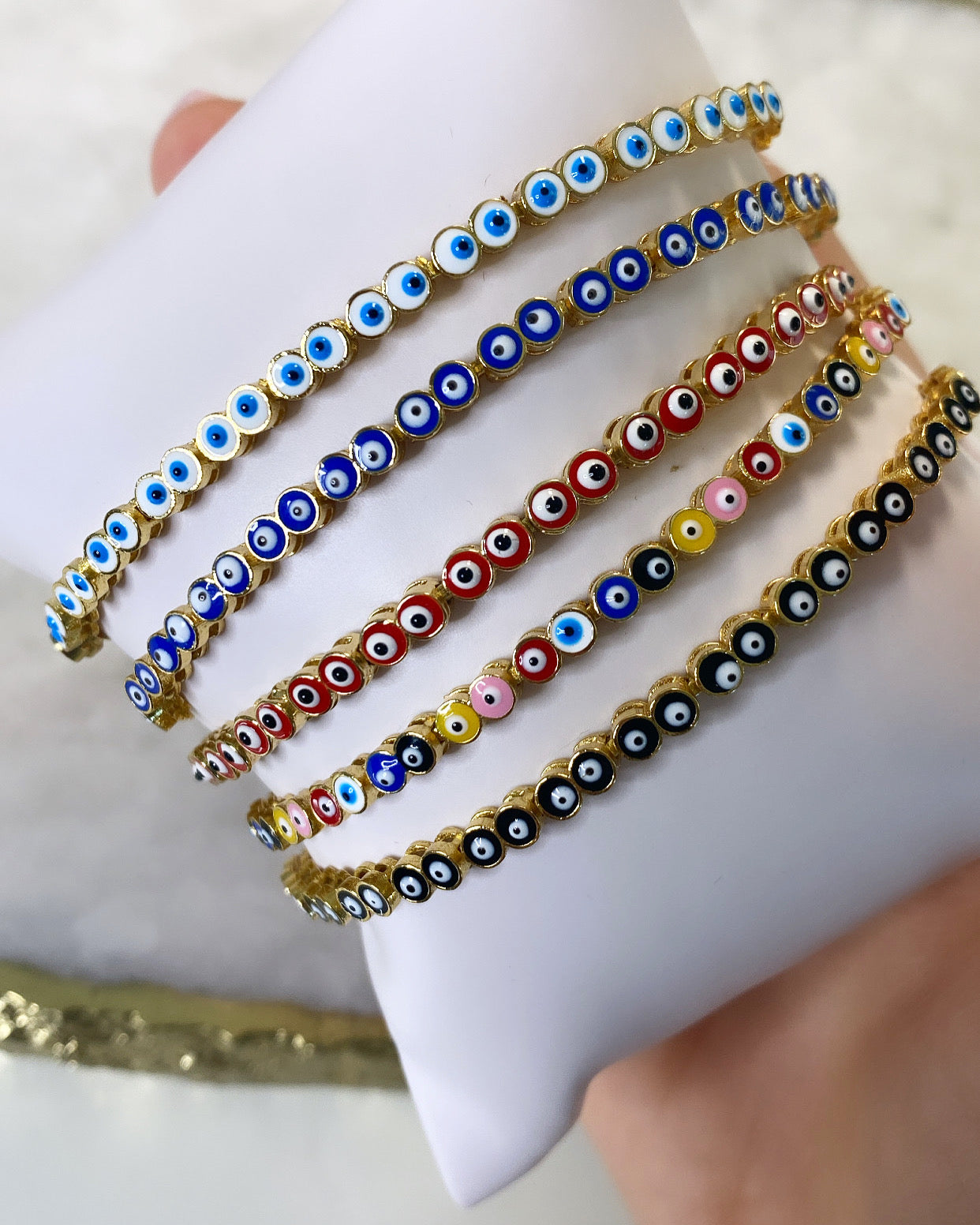 Mini evil eye adjustable bracelets
